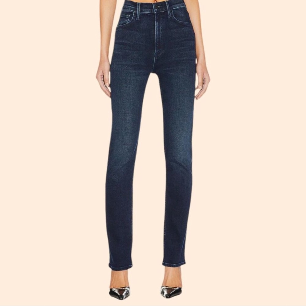 Mother High Waisted Rider Skimp Straight Leg Jeans